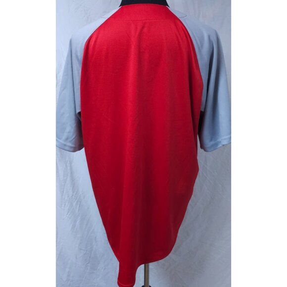 Vtg St Louis Cardinals Dynasty Series XL Red Blue Grey Button Spellout Jersey - Picture 8 of 11